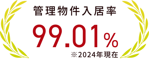 管理物件入居率99.01%